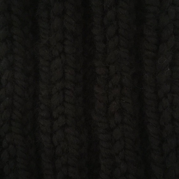 Cai Cap Co Winter Knit Beanie Black with Pom Pom - Picture 5 of 5